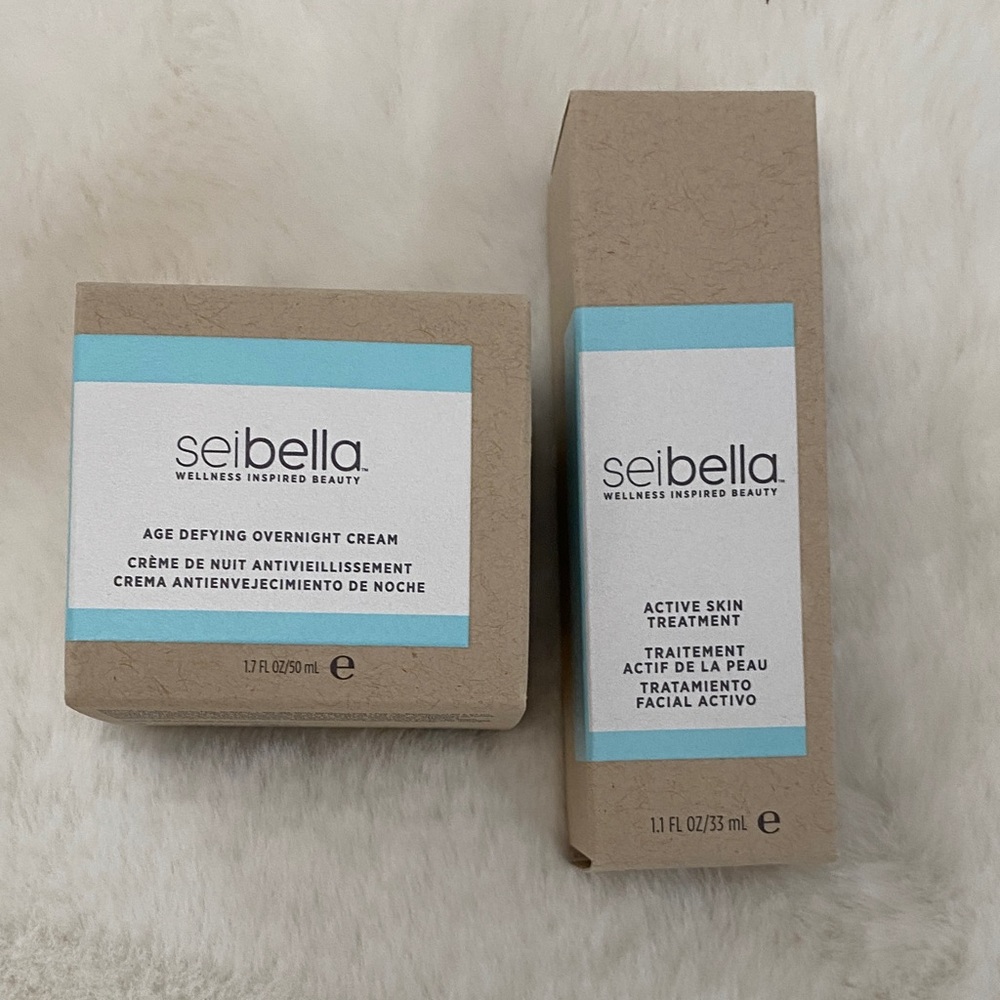 Seibella Age Defying Duo - Overnight Cream and Active Skin Treatment.  NIB